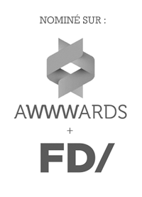 Site nominé sur Awwwards et French Design Index